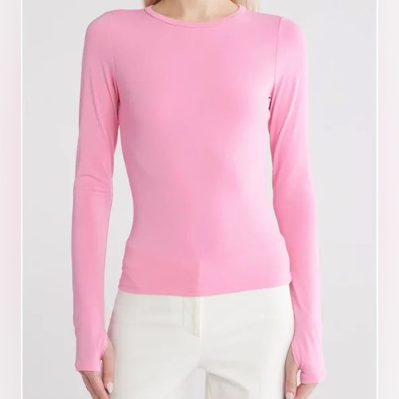 For @bwain DO NOT BUY Alice + Olivia Pink Long Sleeve Tee - Picture 1 of 7